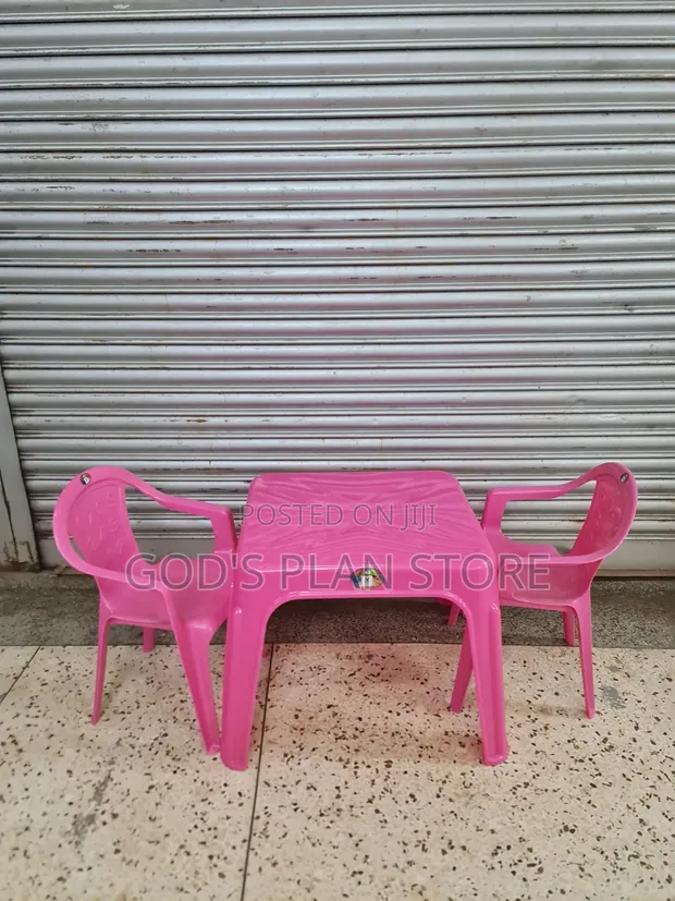 Absorbed Plastic Kids Chairs and Table - 1