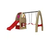 3-in-1 Kids Indoor Playset: Slide, Swings & Playhouse - 2