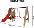 3-in-1 Kids Indoor Playset: Slide, Swings & Playhouse - 4
