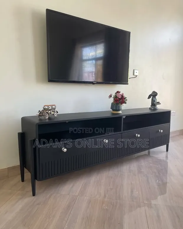 Wood-Mode TV Stand Unit - 2m Black - 1