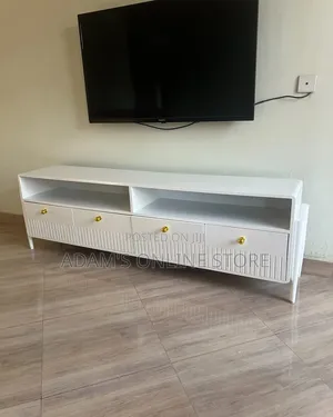 White TV Stand Unit - 2 Meter Length
