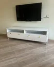 White TV Stand Unit - 2 Meter Length - 5