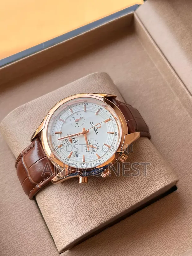 Omega Men's Leather Watch - 1
