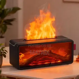 Ultrasonic Essential Oil Humidifier - Fireplace Flame Effect