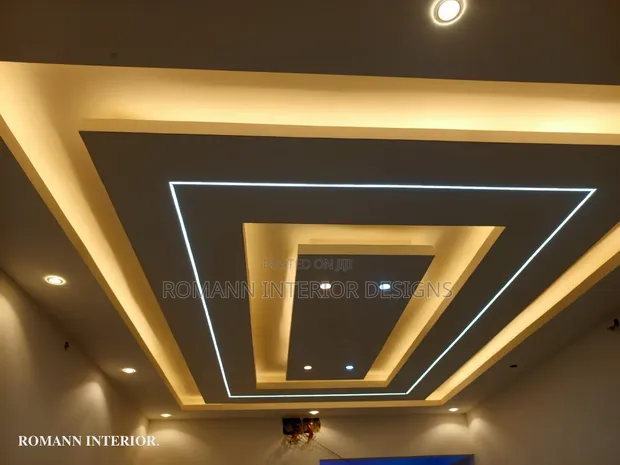 Gypsum Ceiling Design & Electrical Installation - 1