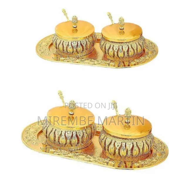 Luxurious Golden Condiment Server Set - 1