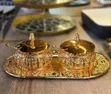 Luxurious Golden Condiment Server Set - 2