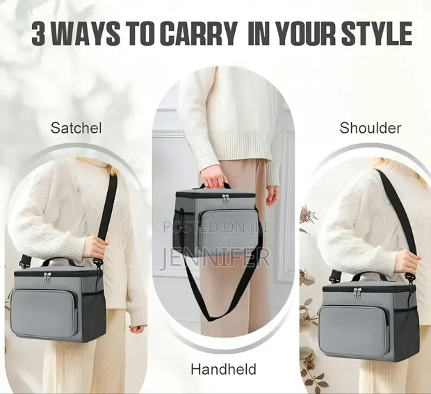 10L Insulated Lunch Bag - Foldable Cooler Tote - 1