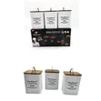 Stylish Kitchen Canister Set with Wooden Lids - 2