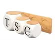 Unique Ceramic Tea, Sugar, Coffee Canister Set - Multicolor - 1