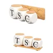 Unique Ceramic Tea, Sugar, Coffee Canister Set - Multicolor - 2