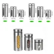 Set of 3 Stainless Steel Kitchen Storage Canisters - 1