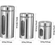 Set of 3 Stainless Steel Kitchen Storage Canisters - 2
