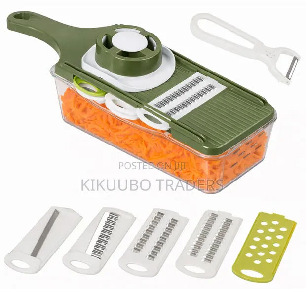 5-in-1 Vegetable Grater & Slicer with Container - 1