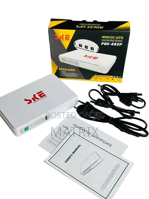 Mini UPS Battery Backup 8800mAh for Routers & POE - 1