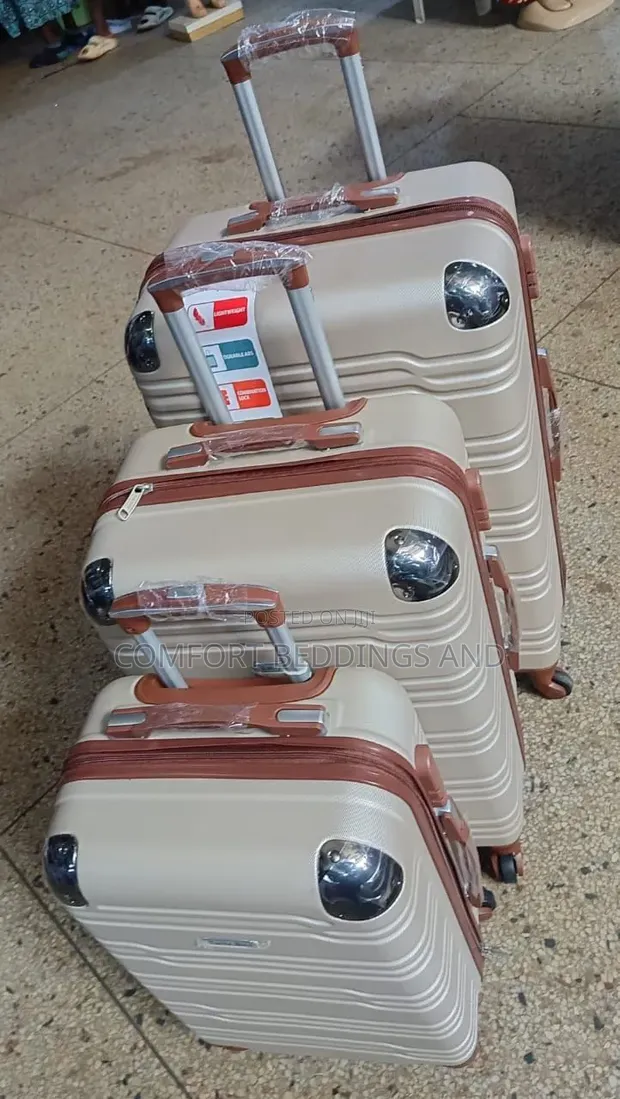 Early Bird Plastic Suitcase Set - Brown - 1