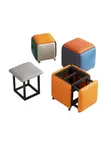 5-in-1 Nesting Cube Ottoman and Stool Set - 2