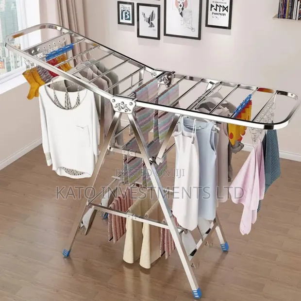 Heavy-Duty Multi-Tier Stainless Steel Clothes Drying Rack - 1