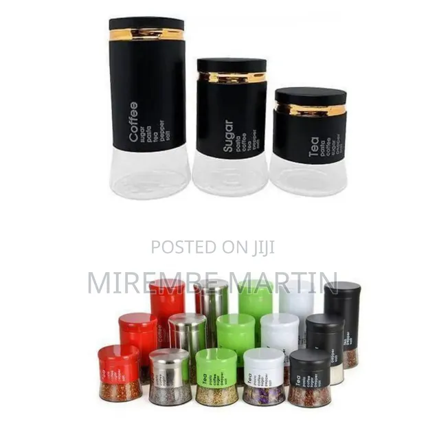Contemporary Kitchen Storage Canister Set - Multicolor - 1