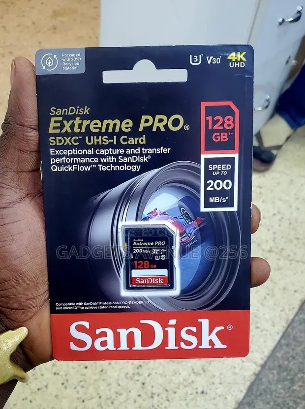 SanDisk Extreme PRO 128GB SDXC UHS-I Memory Card - 1