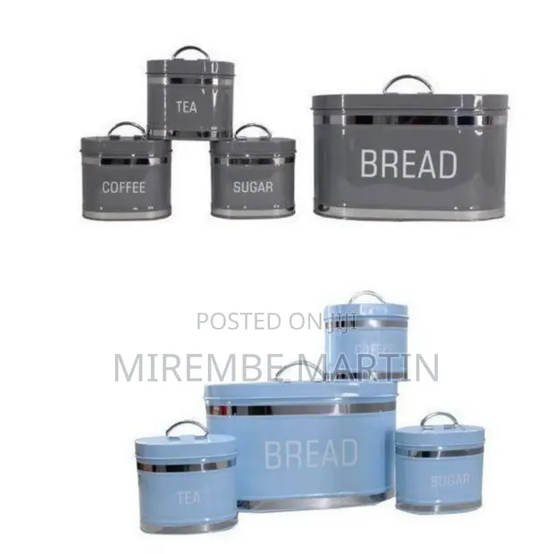 Retro Kitchen Storage Canister Set (4-Piece) - Multicolor - 1