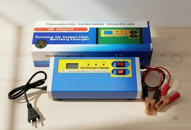 100A Microcomputer-Controlled LCD Smart Car Battery Charger - 1