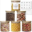 Sophisticated Glass Food Storage Jar Set with Bamboo Lids - 1