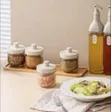 Elegant Glass Oil Dispenser and Spice Jar Set - Multicolor - 1