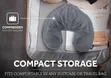 Hoodie Travel Pillow with Soft Memory Foam - Gray - 2
