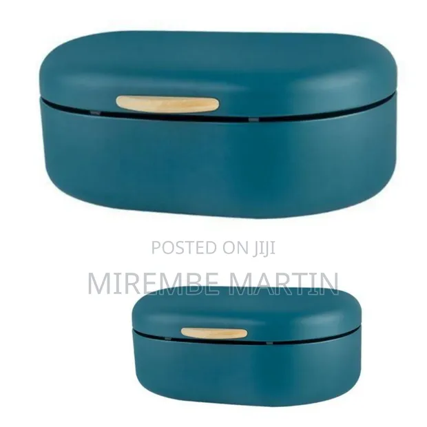 Modern Metallic Oval Bread Box - Multicolor - 1