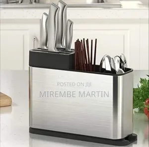 Stainless Steel Multi-Functional Knife Block & Utensil Caddy
