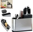 Stainless Steel Multi-Functional Knife Block & Utensil Caddy - 2