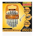 INGCO 6-Piece L-Angled Socket Wrench Set - 3
