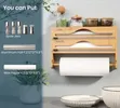 Bamboo Kitchen Wrap Dispenser and Paper Towel Holder - Multicolor - 2