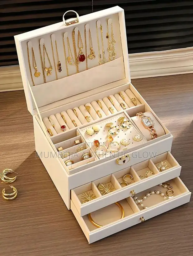 PU Leather Jewelry Box Organizer - 1