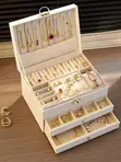 PU Leather Jewelry Box Organizer - 1