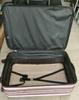 Japanese Striped Soft-Sided Rolling Travel Trolley Suitcase - 4