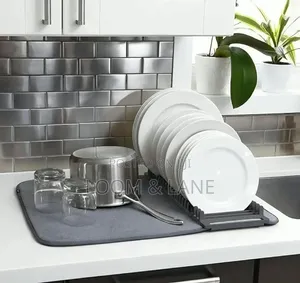 Microfiber Dish Drying Mat with Rack