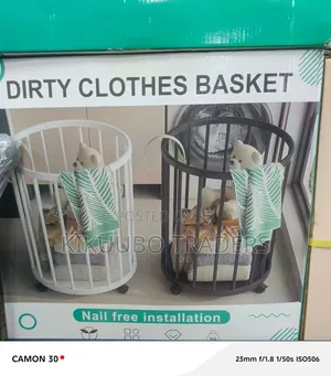 Rolling Metal Laundry Basket with Wheels