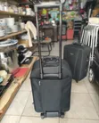 Joy Carry Black Fabric Medium Rolling Suitcase - 3