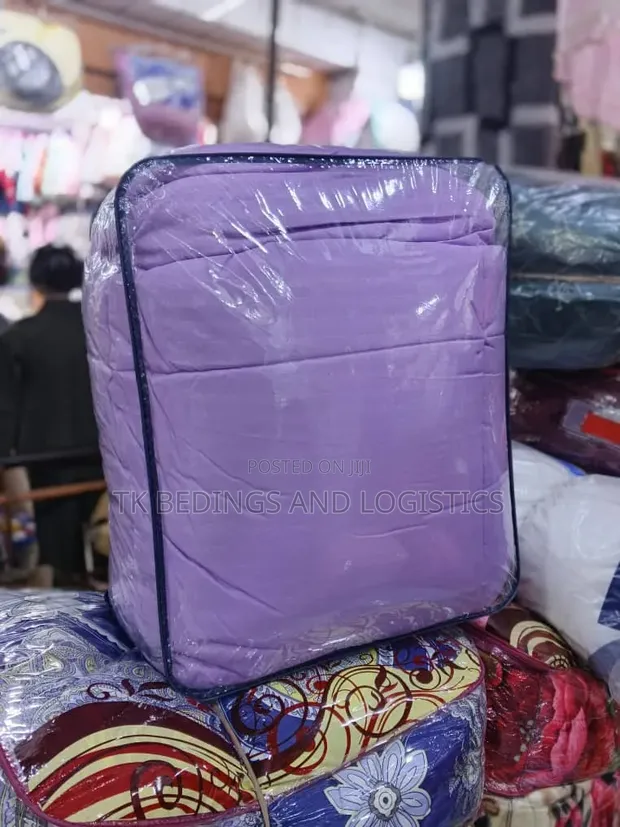 Plain Purple Bedcover Set - 1