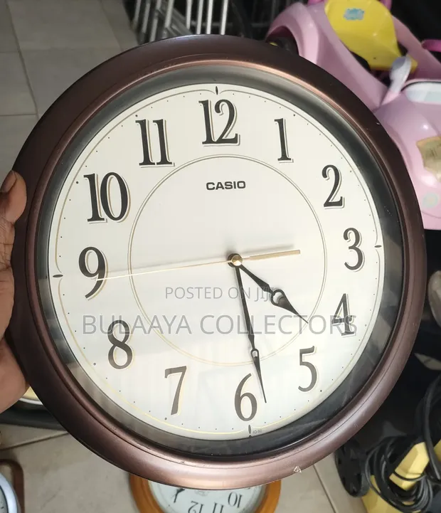 Casio IQ-60-5D Dark Metallic Brown Analog Wall Clock - 1
