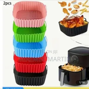 Square Reusable Silicone Air Fryer Liners (Pack of 2)