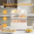 3-Tier Electric Food Steamer with Digital Display & Timer - 1