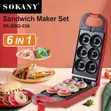 Sokany 6 in 1 Sandwich Breakfast Maker Set - 1