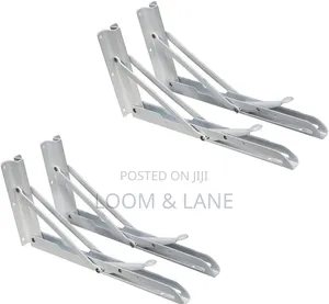 10" Heavy-Duty Metal Folding Shelf Brackets (Pair)