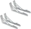 10" Heavy-Duty Metal Folding Shelf Brackets (Pair) - 1