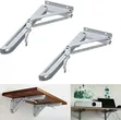 10" Heavy-Duty Metal Folding Shelf Brackets (Pair) - 2