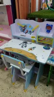 Adjustable Kids Study Desk & Chair Set with Storage - 2