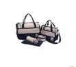 5-Piece Baby Diaper Bag Set - Blue/Black - 1